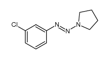 (E)-1-((3-chlorophenyl)diazenyl)pyrrolidine结构式