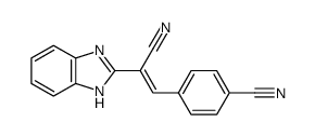 2-(2-benzimidazolyl)-3-(4-cyanophenyl)acrylonitrile Structure