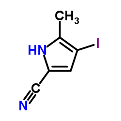 4-Iodo-5-methyl-1H-pyrrole-2-carbonitrile结构式