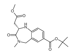 (S)-2-methoxycarbonylmethyl-4-methyl-3-exo-2,3,4,5-tetrahydro-1H-benzo-[e][1,4]diazepine-7-carboxylic acid tert-butyl ester Structure