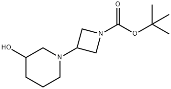 1-boc-3-(3-hydroxypiperidino)azetidine结构式