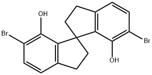 6,6'-Dibromo-2,2',3,3'-tetrahydro-1,1'-spirobi[1H-indene]-7,7'-diol structure