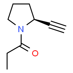 Pyrrolidine, 2-ethynyl-1-(1-oxopropyl)-, (S)- (9CI) structure