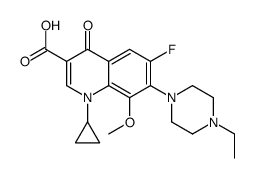 1-cyclopropyl-7-(4-ethylpiperazin-1-yl)-6-fluoro-8-methoxy-4-oxoquinoline-3-carboxylic acid Structure