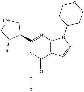 6-((3S,4S)-4-甲基吡咯烷-3-基)-1-(四氢-2H-吡喃-4-基)-1H-吡唑并[3,4-D]嘧啶-4(5H)-星空app盐酸图片