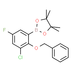 2-Benzyloxy-3-chloro-5-fluorophenylboronic acid pinacol ester结构式