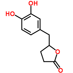 5-[(3,4-二羟基苯基)甲基]二氢-2(3H)-呋喃酮结构式