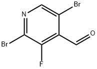 2,5-dibromo-3-fluoropyridine-4-carbaldehyde Structure