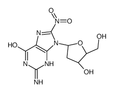 2-amino-9-[(2R,4S,5R)-4-hydroxy-5-(hydroxymethyl)oxolan-2-yl]-8-nitro-3H-purin-6-one Structure