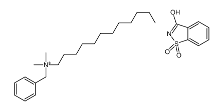 benzyldodecyldimethylammonium, salt with 1,2-benzisothiazol-3(2H)-one 1,1-dioxide (1:1) Structure