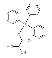 Propanoic acid,2-methyl-, triphenylstannyl ester structure