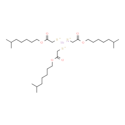 antimony(3+) tris[2-(isooctyloxy)-2-oxoethanethiolate] structure