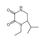 2,3-Piperazinedione,1-ethyl-6-(1-methylethyl)-,(6S)-(9CI) Structure