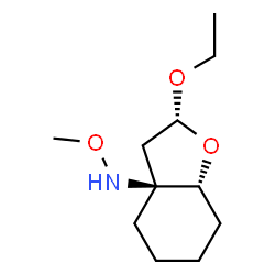 3a(4H)-Benzofuranamine,2-ethoxyhexahydro-N-methoxy-,(2R,3aS,7aR)-(9CI) structure