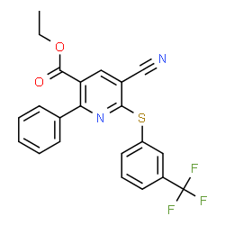 ETHYL 5-CYANO-2-PHENYL-6-([3-(TRIFLUOROMETHYL)PHENYL]SULFANYL)NICOTINATE picture