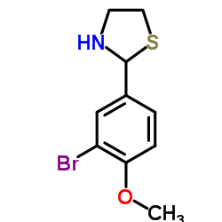 2-(3-溴-4-甲氧基苯基)噻唑烷结构式