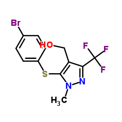 [5-[(4-BROMOPHENYL)SULFANYL]-1-METHYL-3-(TRIFLUOROMETHYL)-1H-PYRAZOL-4-YL]METHANOL Structure