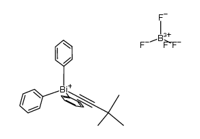 (3,3-dimethylbut-1-yn-1-yl)triphenylbismuth(V) tetrafluoroborate结构式