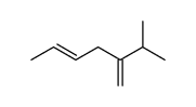 trans-5-methylene-6-methylhept-2-ene Structure