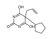 5-Cyclopentyl-5-(2-propenyl)barbituric acid Structure