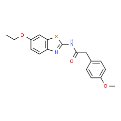 N-(6-Ethoxy-1,3-benzothiazol-2-yl)-2-(4-methoxyphenyl)acetamide结构式