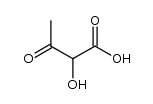 Butanoic acid, 2-hydroxy-3-oxo- (9CI) Structure