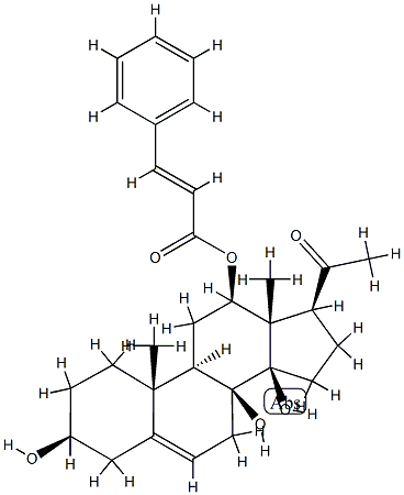 3β,8,14β-Trihydroxy-12β-[(1-oxo-3-phenyl-2-propenyl)oxy]pregn-5-en-20-one Structure