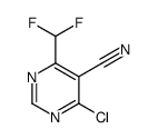 4-chloro-6-(difluoromethyl)pyrimidine-5-carbonitrile Structure