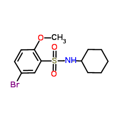 5-Bromo-N-cyclohexyl-2-methoxybenzenesulfonamide Structure