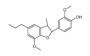 2-methoxy-4-[(2S,3S)-7-methoxy-3-methyl-5-propyl-2,3-dihydro-1-benzofuran-2-yl]phenol Structure