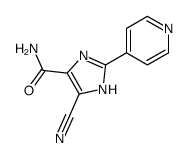 4-cyano-2-pyridin-4-yl-1H-imidazole-5-carboxamide结构式