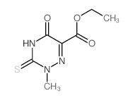 ethyl 2-methyl-5-oxo-3-sulfanylidene-1,2,4-triazine-6-carboxylate structure