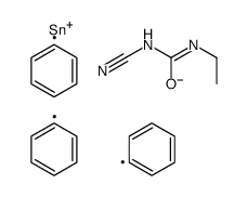 triphenylstannyl N-cyano-N'-ethylcarbamimidate结构式