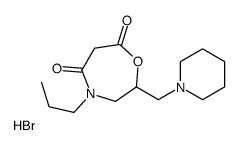 2-(piperidin-1-ylmethyl)-4-propyl-1,4-oxazepane-5,7-dione,hydrobromide结构式