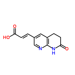 (E)-3-(7-oxo-1,5,6,7-tetrahydro-1,8-naphthyridin-3-yl)acrylic acid structure