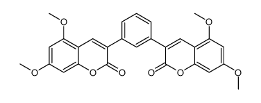 3-[3-(5,7-dimethoxy-2-oxochromen-3-yl)phenyl]-5,7-dimethoxychromen-2-one结构式