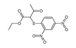 2-oxo-1-ethoxycarbonylpropyl 2,4-dinitrophenyl sulfide Structure