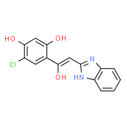 4-[(Z)-2-(1H-benzimidazol-2-yl)-1-hydroxyethenyl]-6-chlorobenzene-1,3-diol Structure