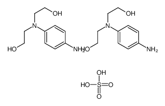 N,N-双(2-羟乙基)-P-苯二胺硫酸盐结构式