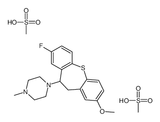 1-(3-fluoro-8-methoxy-5,6-dihydrobenzo[b][1]benzothiepin-5-yl)-4-methylpiperazine,methanesulfonic acid Structure