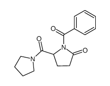 ()-1-benzoyl-5-(1-pyrrolidinylcarbonyl)pyrrolidin-2-one结构式