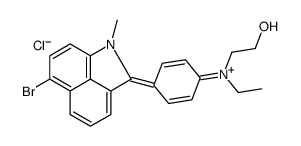 6-bromo-2-[4-[ethyl(2-hydroxyethyl)amino]phenyl]-1-methylbenz[cd]indolium chloride structure