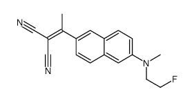 2-[1-[6-[2-fluoroethyl(methyl)amino]naphthalen-2-yl]ethylidene]propanedinitrile Structure