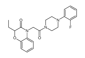 Piperazine, 1-[(2-ethyl-2,3-dihydro-3-oxo-4H-1,4-benzoxazin-4-yl)acetyl]-4-(2-fluorophenyl)- (9CI)结构式