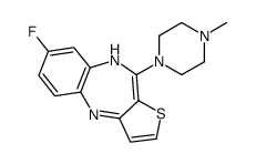 7-fluoro-4-(4-methylpiperazin-1-yl)-5H-thieno[2,3-c][1,5]benzodiazepine结构式