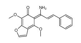 5-(1-amino-3-phenylprop-2-enylidene)-4,7-dimethoxy-1-benzofuran-6-one Structure