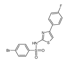 4-bromo-N-[4-(4-fluorophenyl)-1,3-thiazol-2-yl]benzenesulfonamide结构式