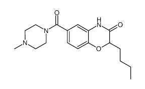 1-(2-butyl-3-oxo-3,4-dihydro-2H-benzo[1,4]oxazine-6-carbonyl)-4-methyl-piperazine Structure