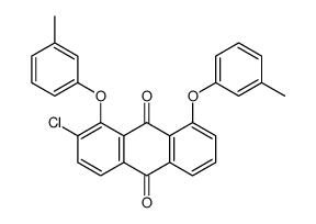 2-chloro-1,8-bis(3-methylphenoxy)anthracene-9,10-dione结构式