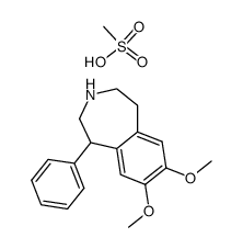 7,8-dimethoxy-1-phenyl-2,3,4,5-tetrahydro-1H-3-benzazepine methanesulfonate结构式